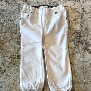 Toddler White Burberry Jeans